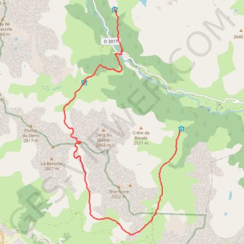 Tour du Mont Thabor, j3, du refuge de Buffère au refuge de Ricou GPS track, route, trail