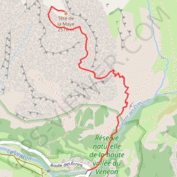 Tete de la maye GPS track, route, trail