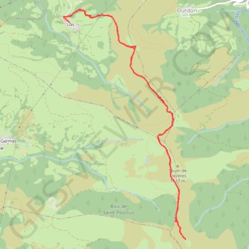 Pic de hautacam depuis Lias GPS track, route, trail