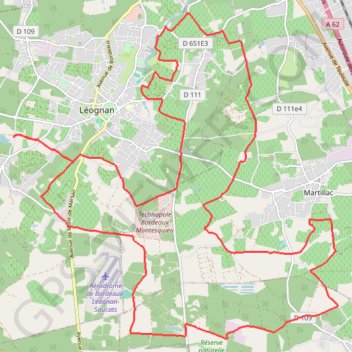 Balade dans les graves - Léognan GPS track, route, trail