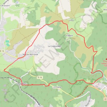 Les sources de Volvic GPS track, route, trail