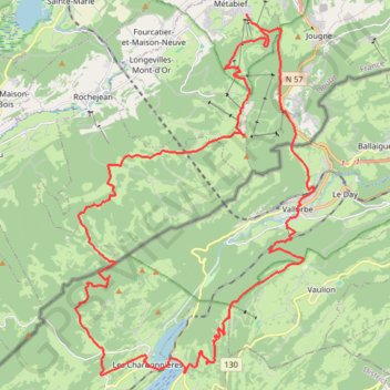 Mont d'Or - Dent de Vaulion GPS track, route, trail