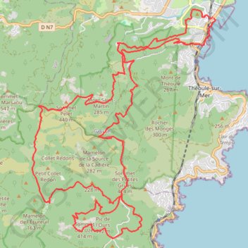 Trail des Balcons d'Azur GPS track, route, trail