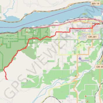 Post Canyon from Binns Hill to Hood River GPS track, route, trail