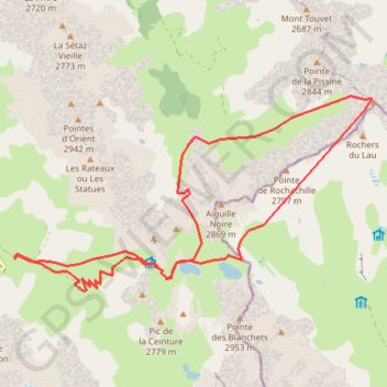 Roche Château - Cerces GPS track, route, trail