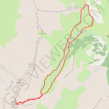 Montagne de Parpaillon - Tête du Crachet GPS track, route, trail