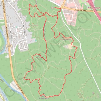 Le Rocher Vert à Nemours GPS track, route, trail