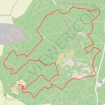 Larchant Bois d'Hyver - La Roche au diable GPS track, route, trail