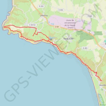 Randonnée Vauville GPS track, route, trail