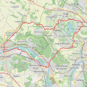 Cergy - Meulan GPS track, route, trail
