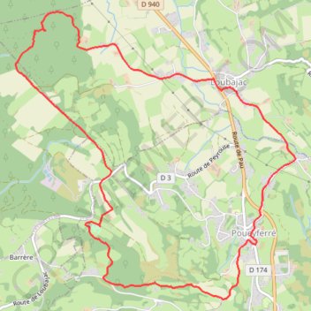 "LE MOURLE" commune de Poueyferré (65) GPS track, route, trail