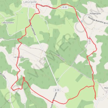 Balade découverte du petit patrimoine - Lalbenque GPS track, route, trail