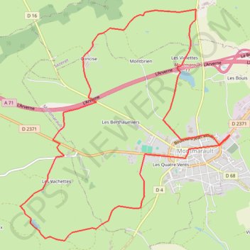 Montmarault 12.5km GPS track, route, trail