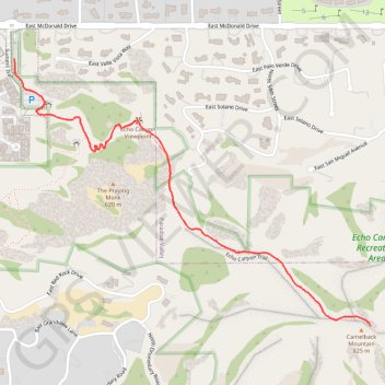 Camelback Mountain GPS track, route, trail