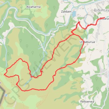 Le circuit de l'Harriondi depuis le village de Bidarray GPS track, route, trail