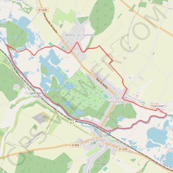Circuit de Belloy - La Chaussée-Tirancourt GPS track, route, trail