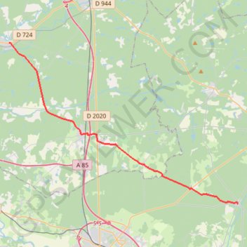 De Vouzeron à la Ferté-Imbault GPS track, route, trail