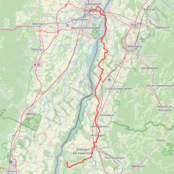 Strasbourg-Vogsburg GPS track, route, trail