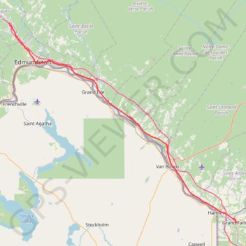 Edmundston - Grand Falls GPS track, route, trail