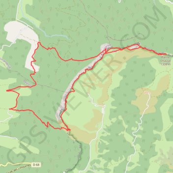 Pierre Chauve, les Roches de Treillaras depuis les Condamines GPS track, route, trail