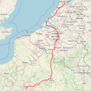 Rando Paris-Amsterdam GPS track, route, trail