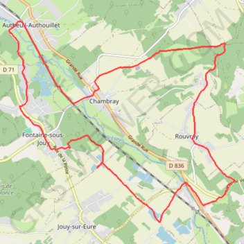 La Vallée Bance et Fontaine sous Jouy GPS track, route, trail