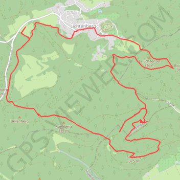 De Lichtenberg au Seelberg GPS track, route, trail
