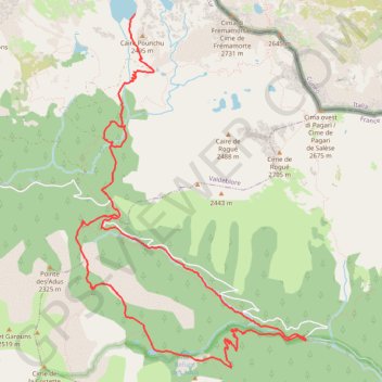 Lac Nègre - Refuge des Adus GPS track, route, trail
