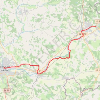 Villeneuve sur Lot / Fumel GPS track, route, trail