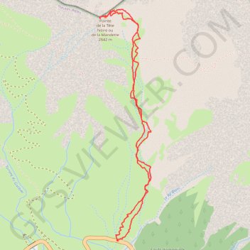Pointe de la Tête Noire (Bric de la Mandette) GPS track, route, trail