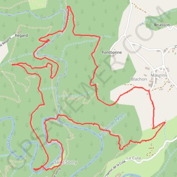 Les gorges de la Daronne GPS track, route, trail
