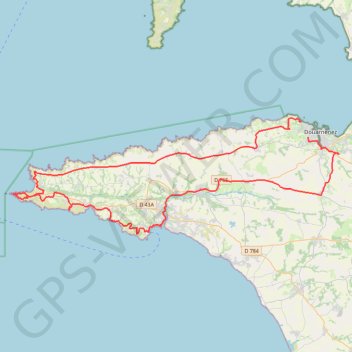Finistère Sud : Pointe du Raz - Douarnenez GPS track, route, trail