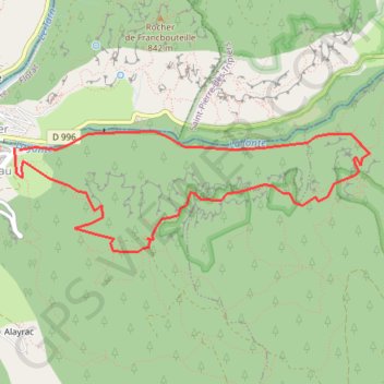 Peyreleau GPS track, route, trail