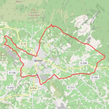 Rando autours de Bedoin (84) GPS track, route, trail