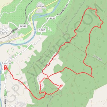 Paulhe - Causse Noir GPS track, route, trail