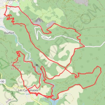 Sorèze - Montagne Noire GPS track, route, trail