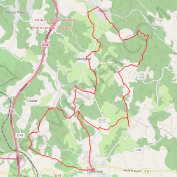 Circuit au pays de la truffe noire - Lalbenque GPS track, route, trail