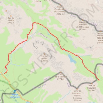 Lacs Orrenaye et Roburent - Larche (04) GPS track, route, trail