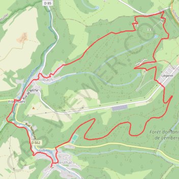 Balade autour de Siersthal, Fatima et Simserhof GPS track, route, trail