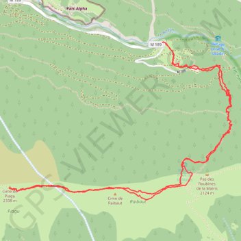 Boréon - Cime de Piagu GPS track, route, trail