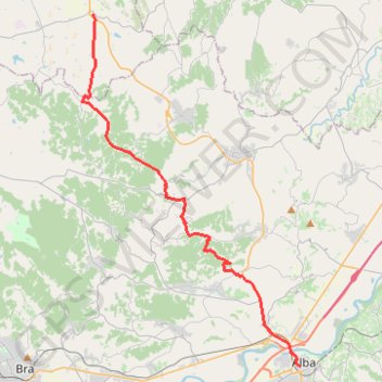 D'Alba à Pralormo GPS track, route, trail
