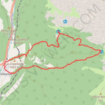 Villanua - Refuge de la Trapa GPS track, route, trail