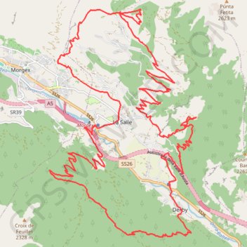 La Salle Mountain bike GPS track, route, trail