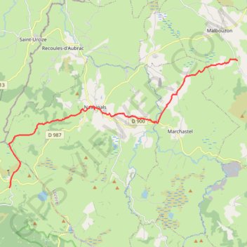 2006-0821 Les Gentianes-Aubrac-MNT GPS track, route, trail