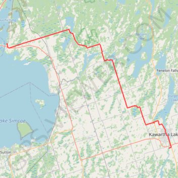 Orillia - Lindsay GPS track, route, trail