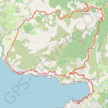 Valinco GPS track, route, trail