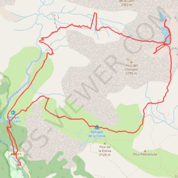 Lacs de la Munia GPS track, route, trail