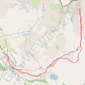 Lac des terres rouges GPS track, route, trail