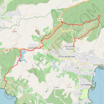 Bormes-les-Mimosas GPS track, route, trail