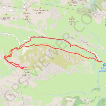 Monte Omo GPS track, route, trail
